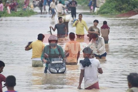 Situation turning critical at Tripura's Capital City : normal lives disrupted, weather dept predicts more showers in coming days Situation turning critical at Tripura's Capital City : normal lives disrupted, weather dept predicts more showers in coming days